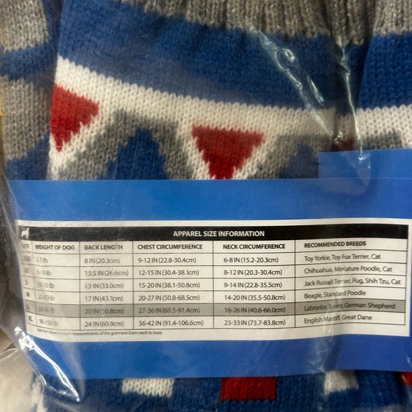 New Vibrant Life Large Holiday “BOSS” Dog Sweater 50-90 Lbs, 20”L (back) - Picture 4 of 4